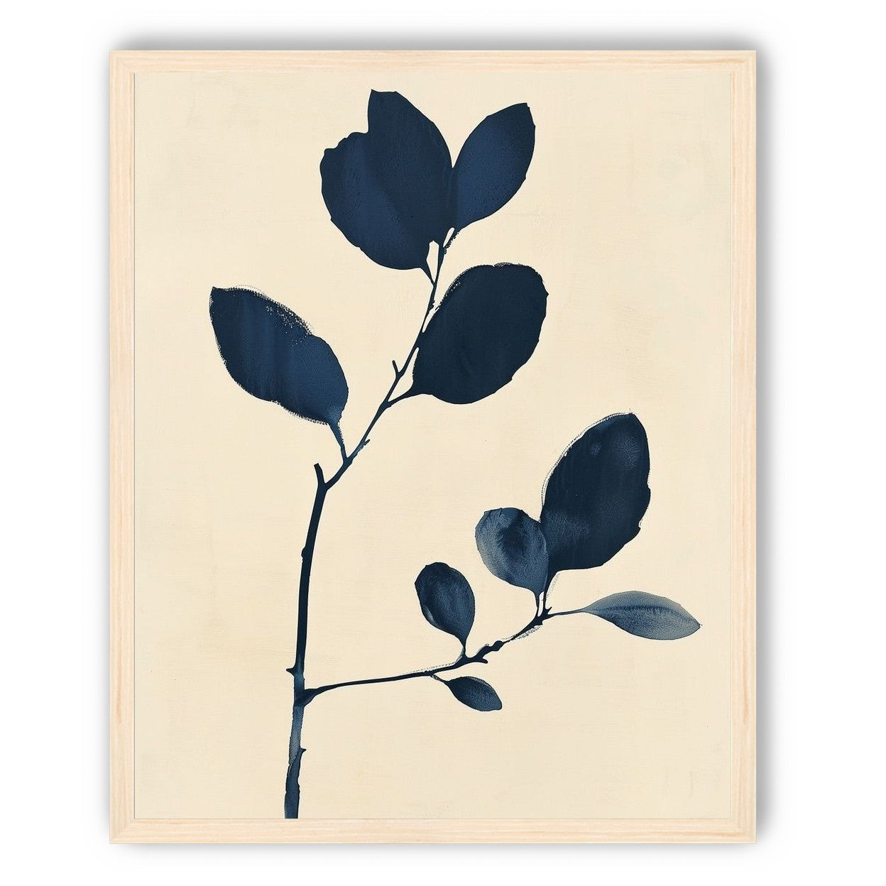 Ink leaves on bare stem