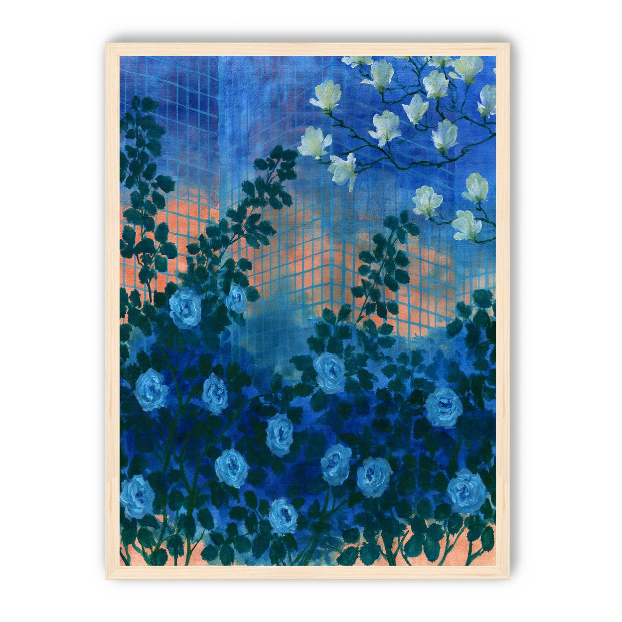 Roses climbing the grid