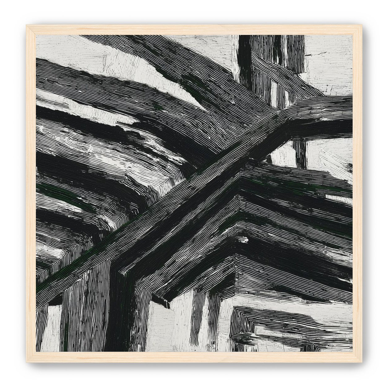 Beams pressed into shadow