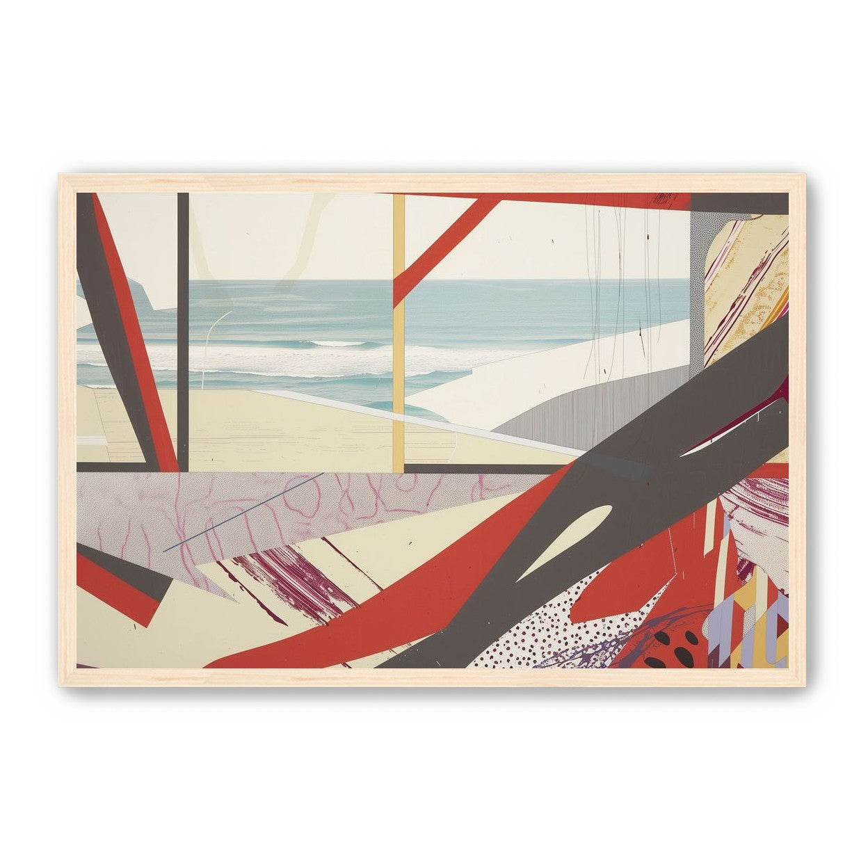 Beach horizon within angled bands