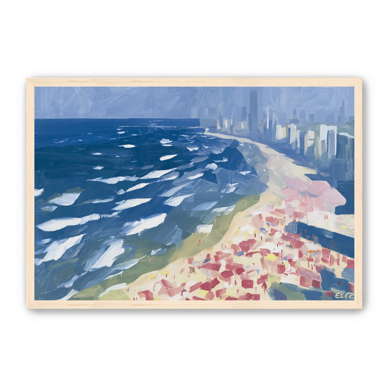 City towers above the surf