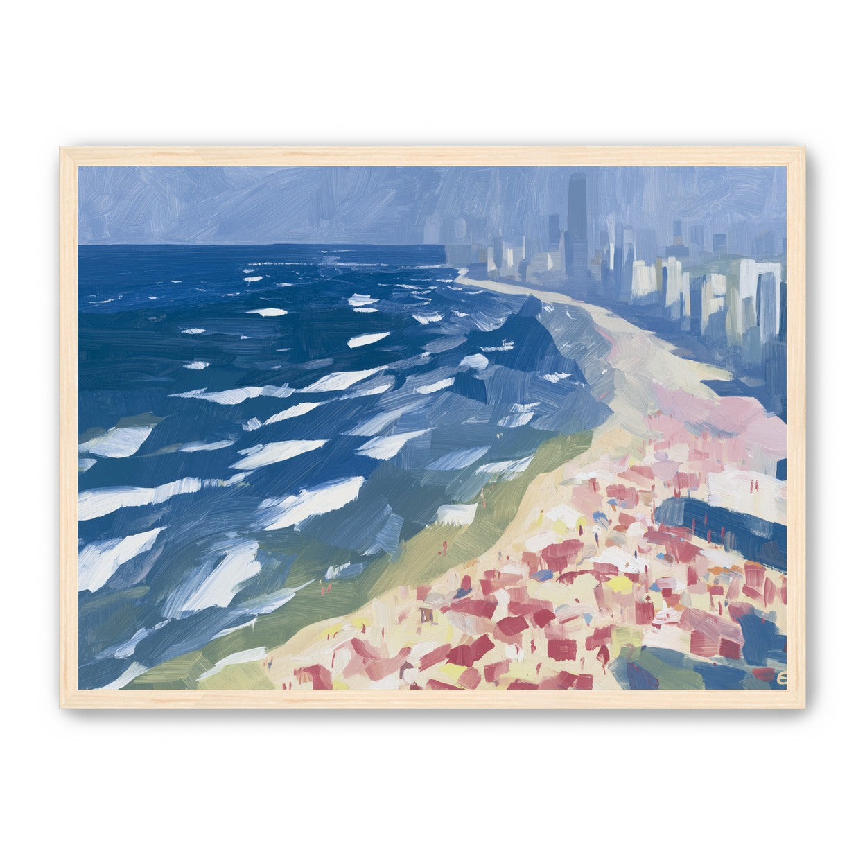 City towers above the surf
