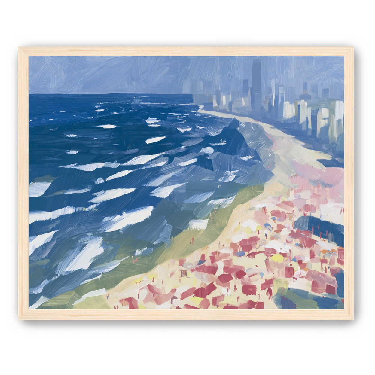 City towers above the surf