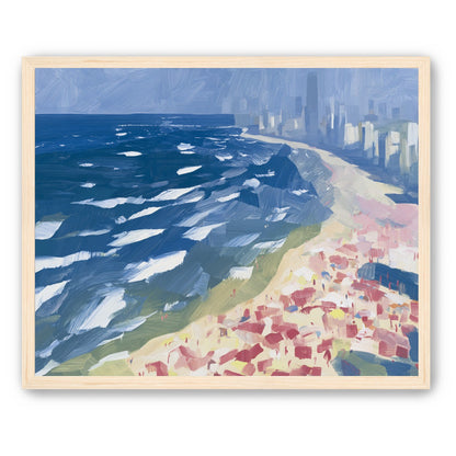 City towers above the surf