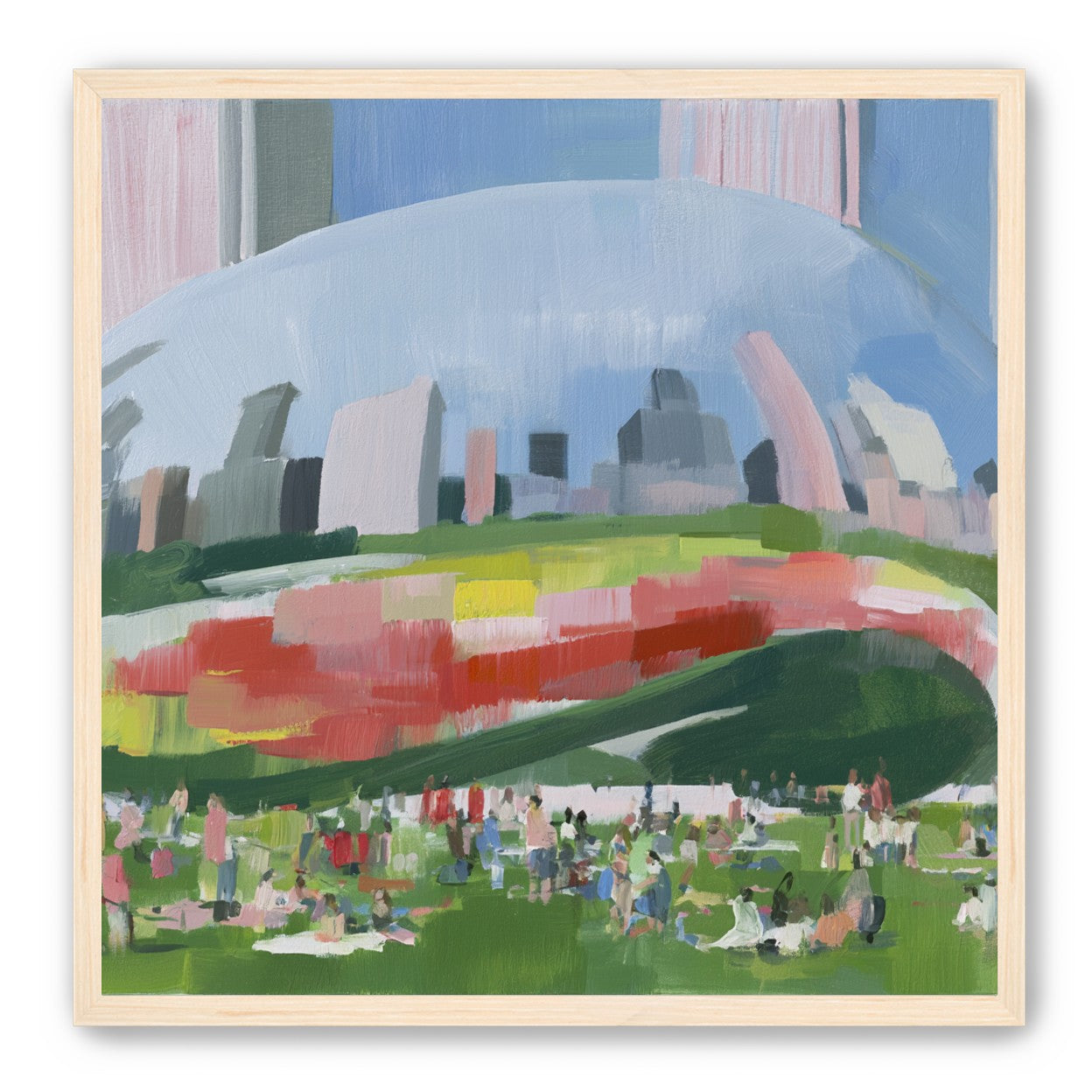 Picnic under the mirrored dome