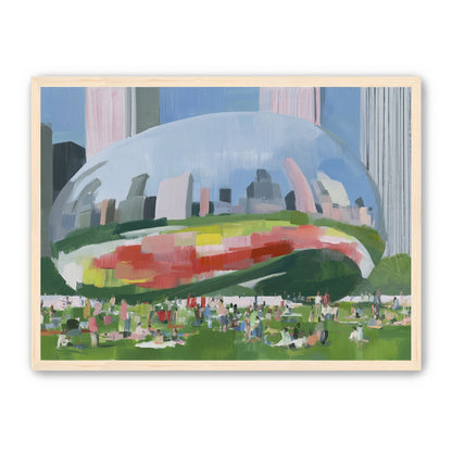 Picnic under the mirrored dome