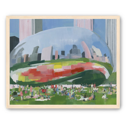 Picnic under the mirrored dome