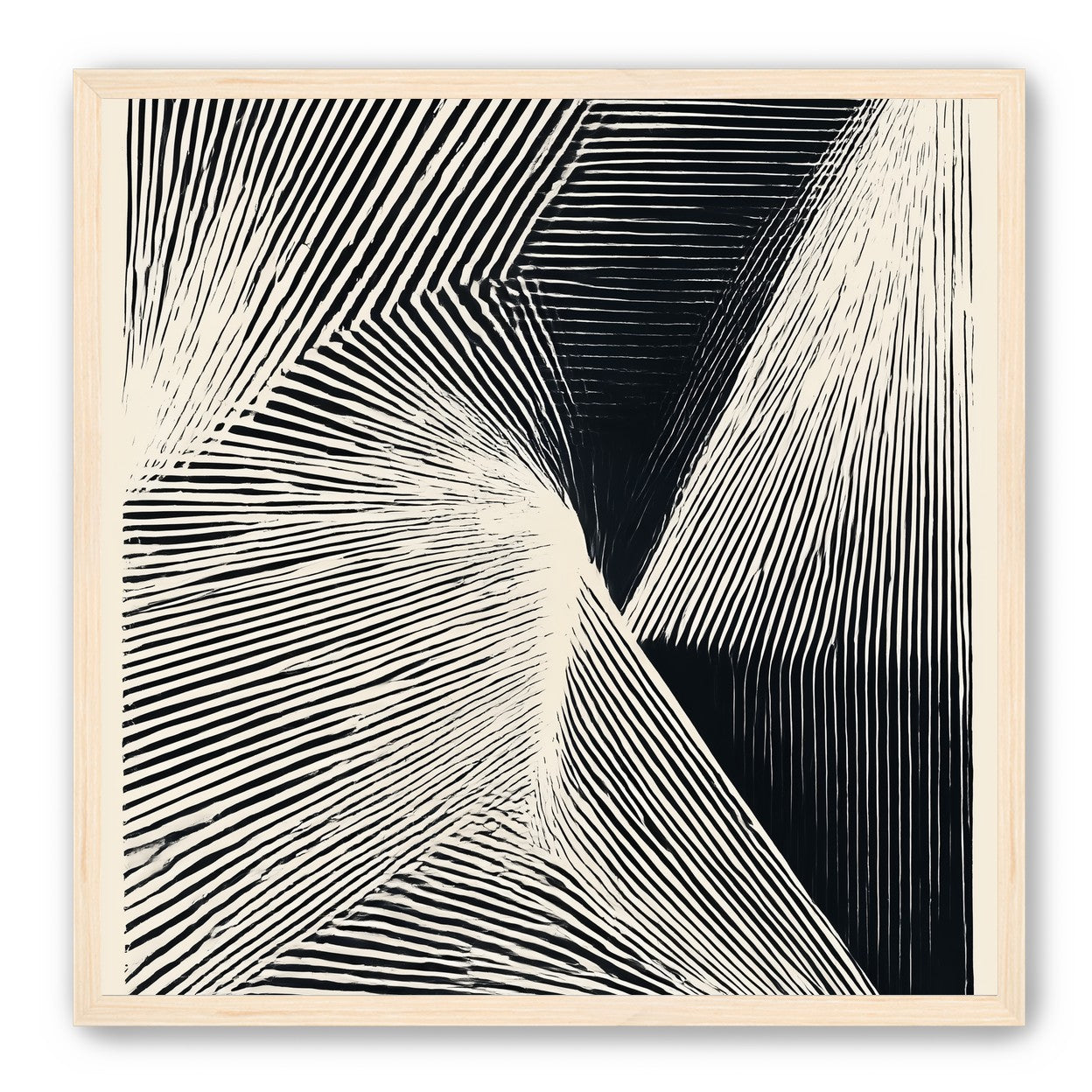 Where the lines break inward