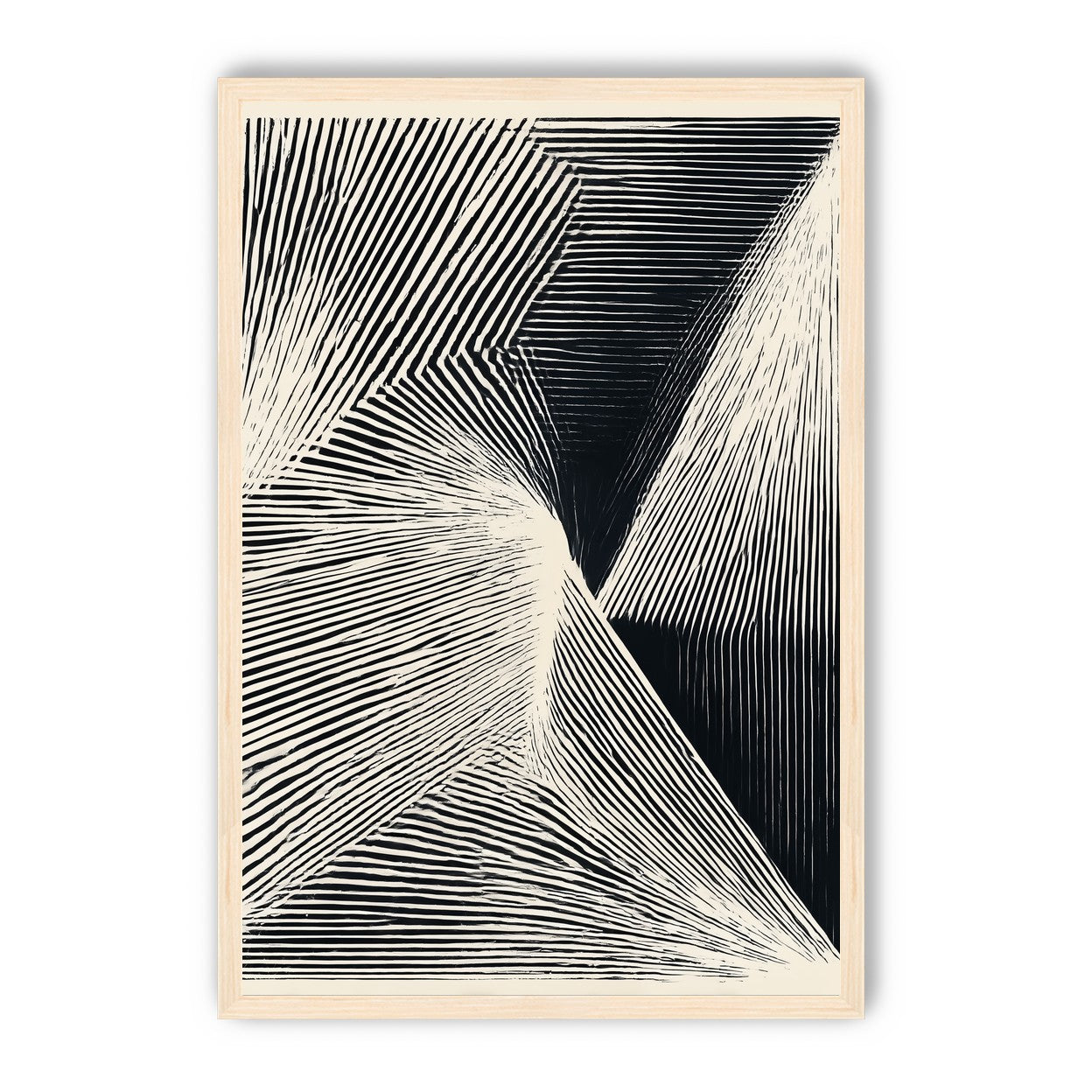 Where the lines break inward