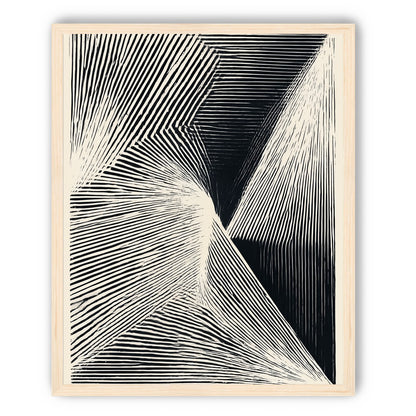 Where the lines break inward