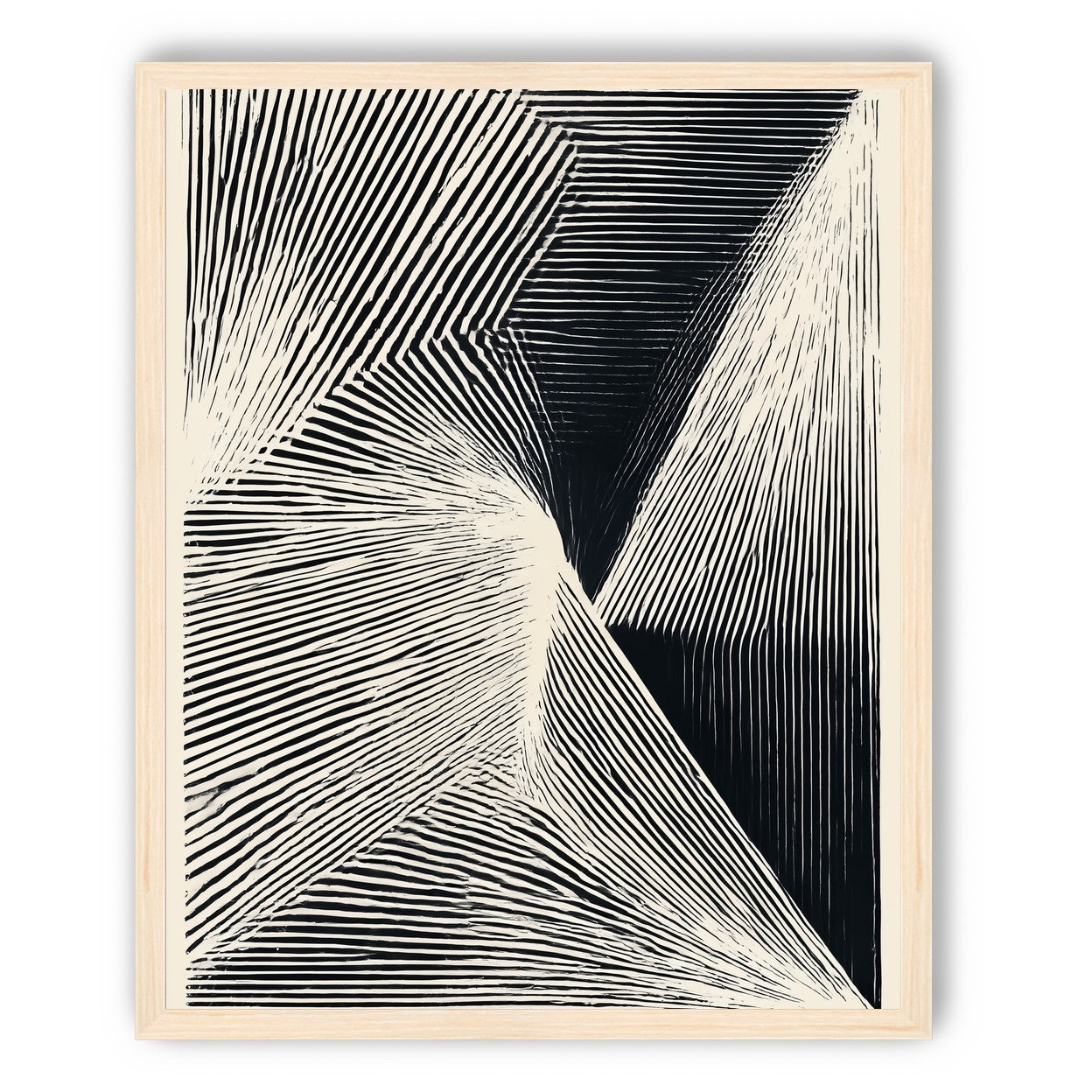 Where the lines break inward