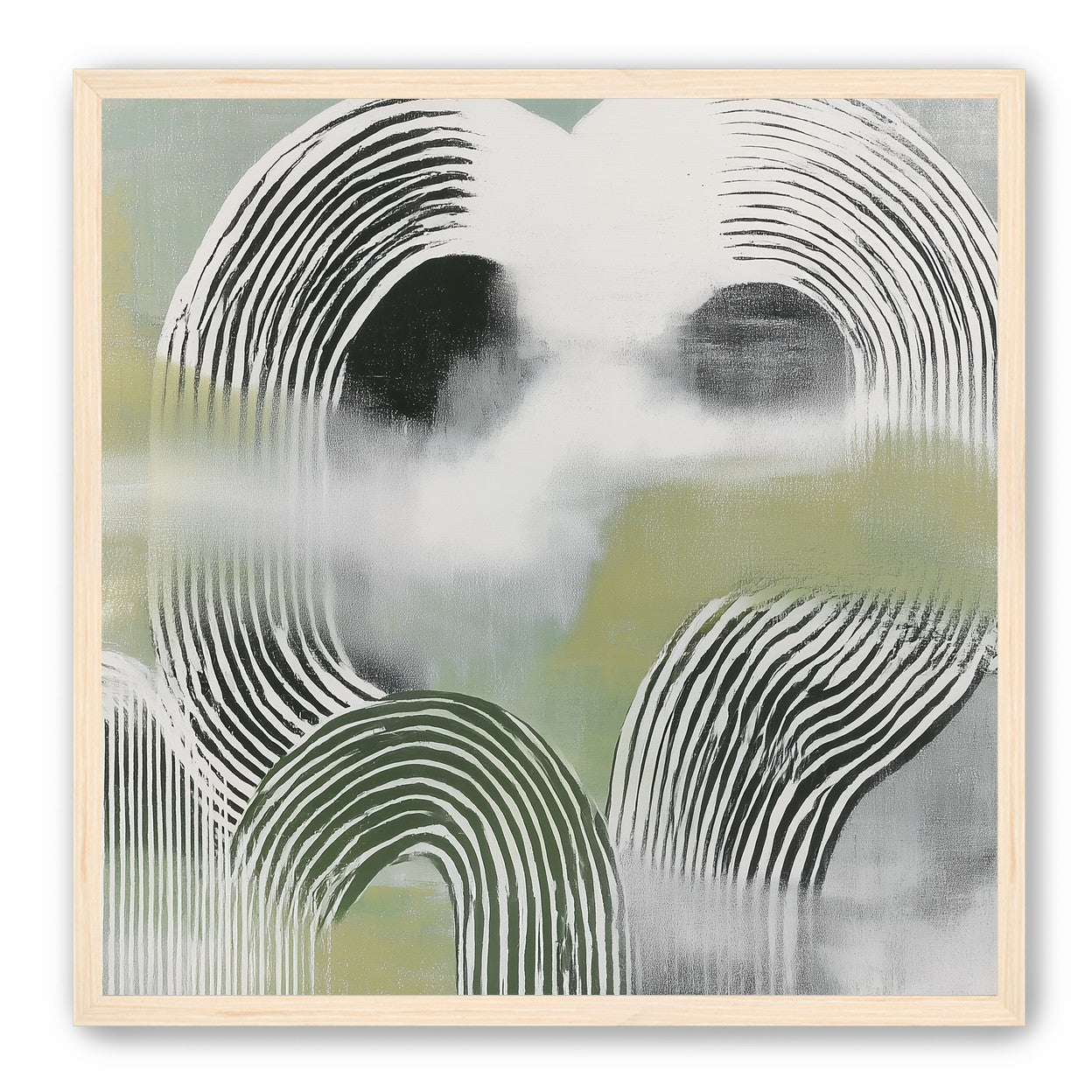 Black arcs in green haze