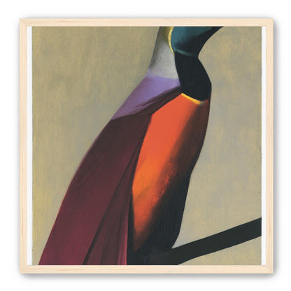 Bright bird on a branch