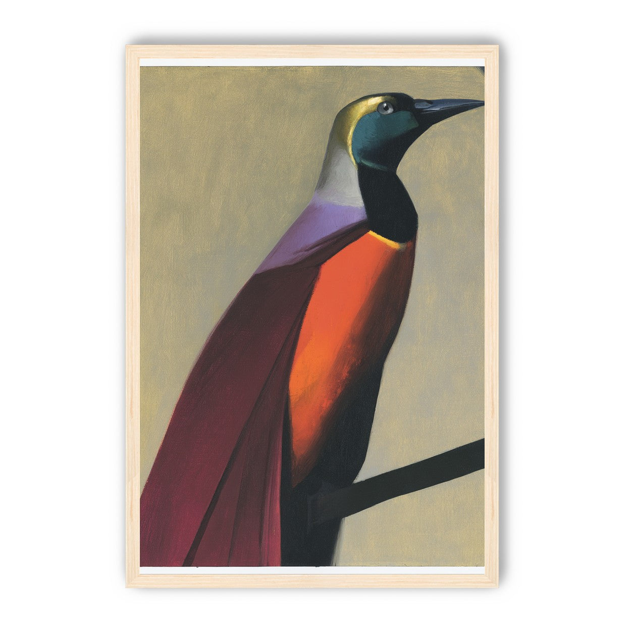 Bright bird on a branch