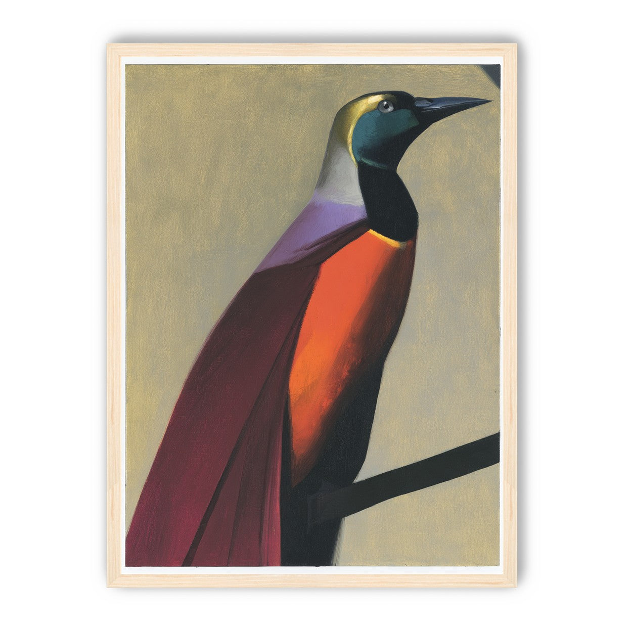 Bright bird on a branch