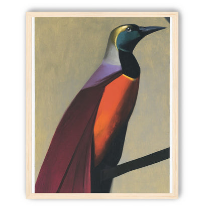 Bright bird on a branch
