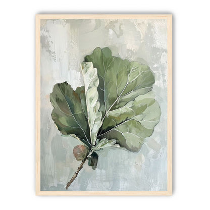 Green leaves in pale wash