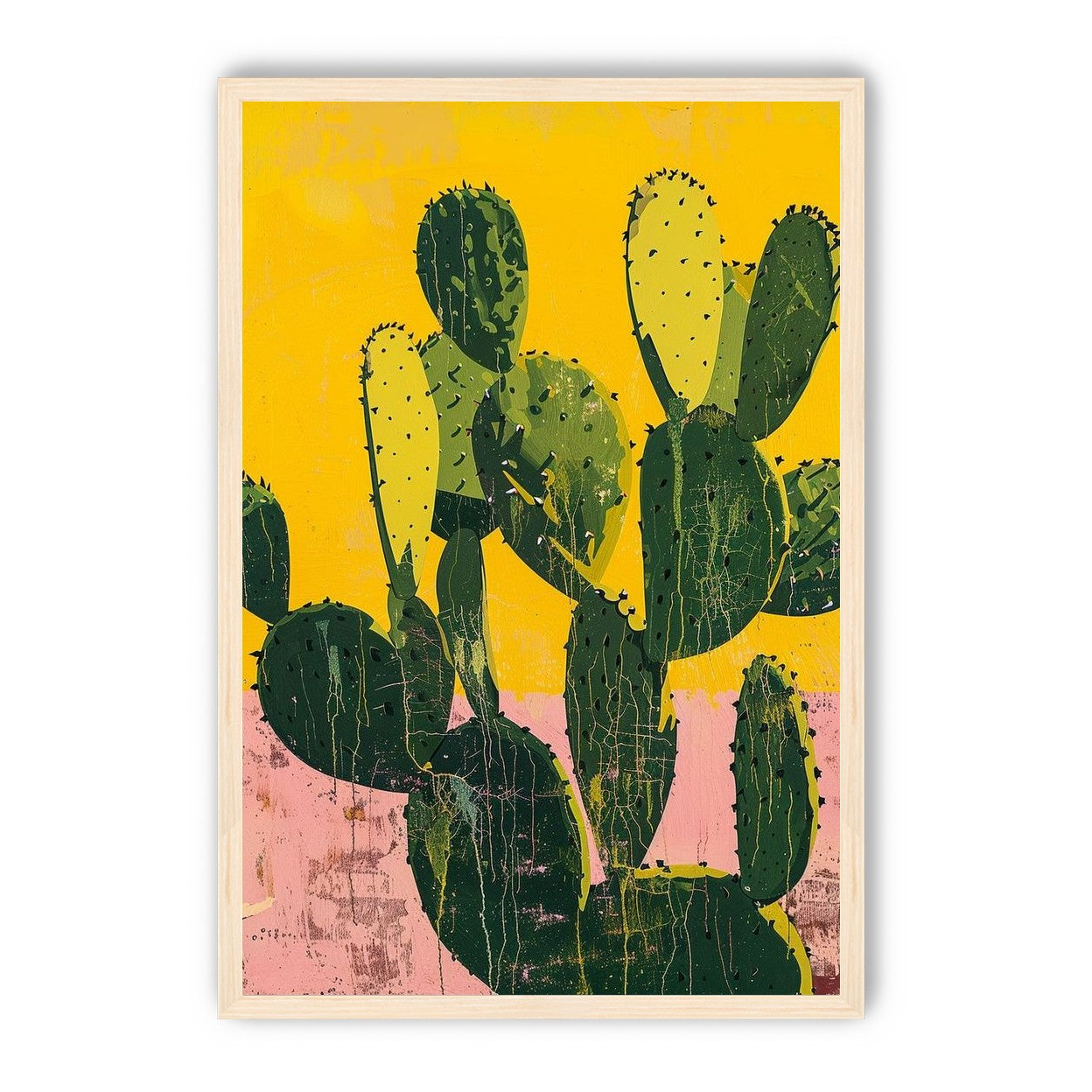 Green pads in yellow sky