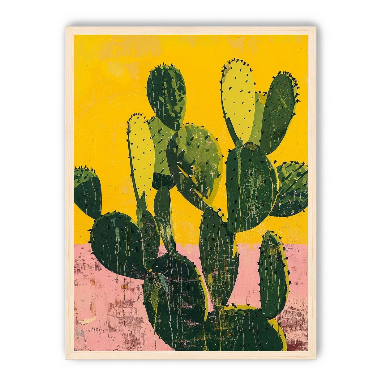 Green pads in yellow sky