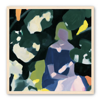 Figure in garden shadows