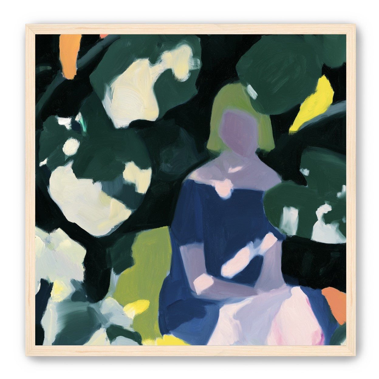 Figure in garden shadows