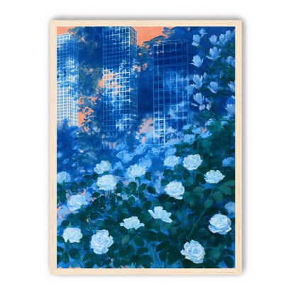 White roses before the towers