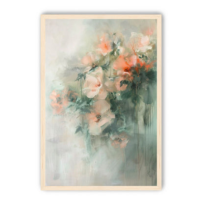 Pale flowers within the mist