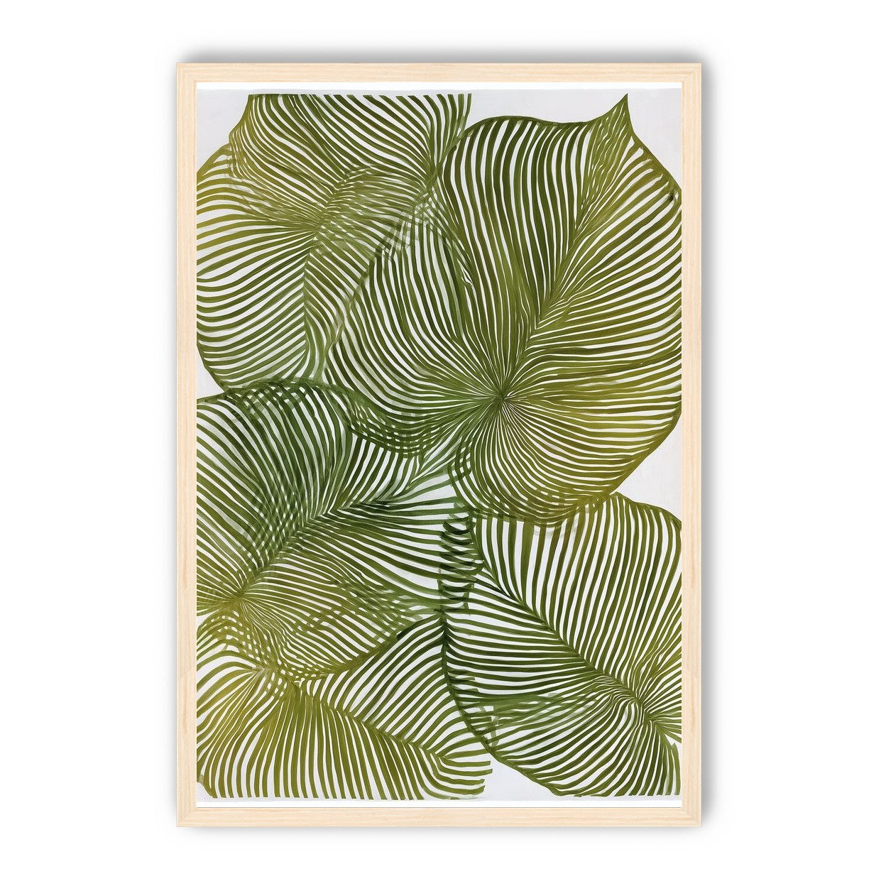 Palm leaves pressed together