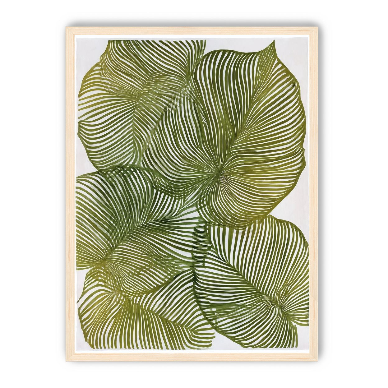 Palm leaves pressed together