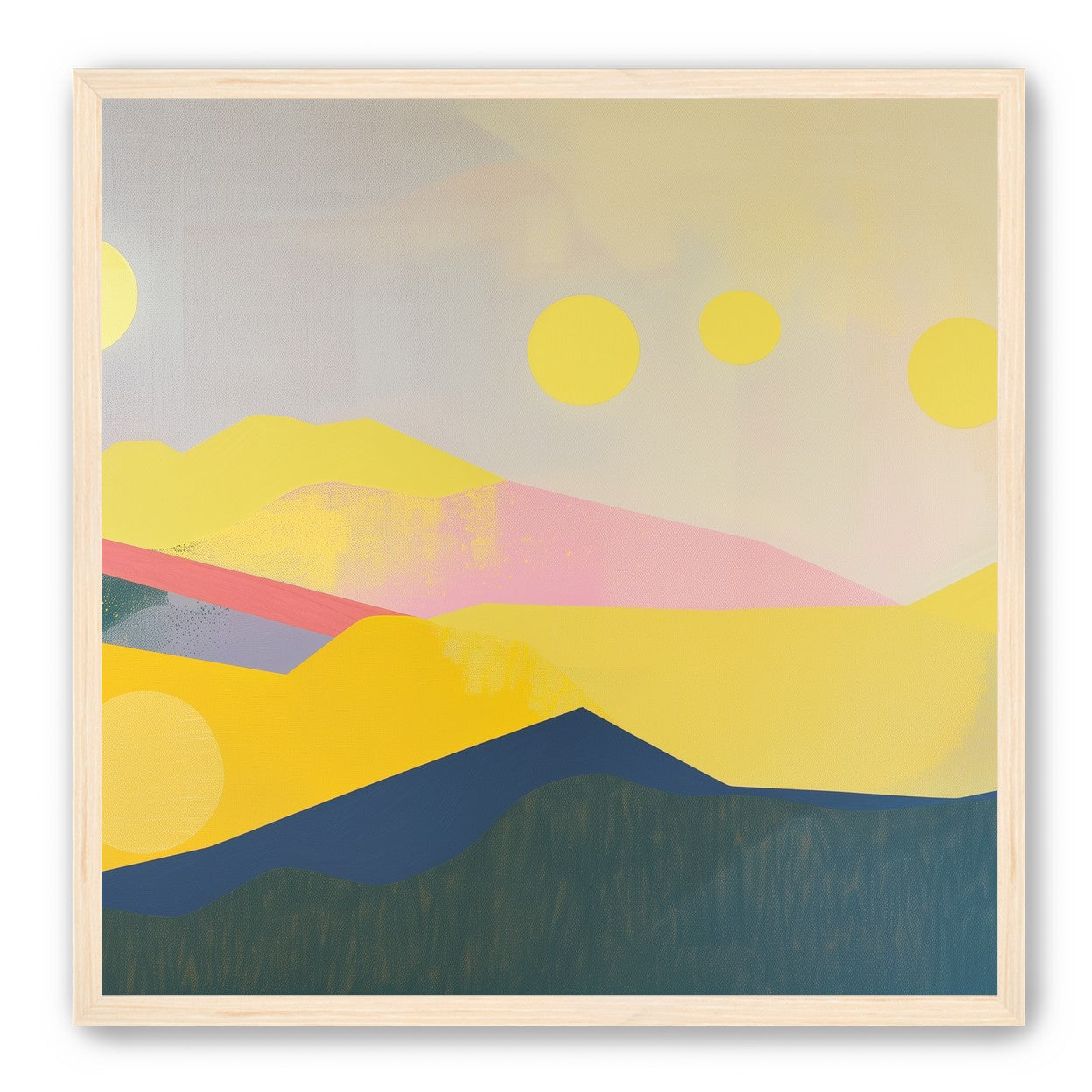 Many suns above the hills