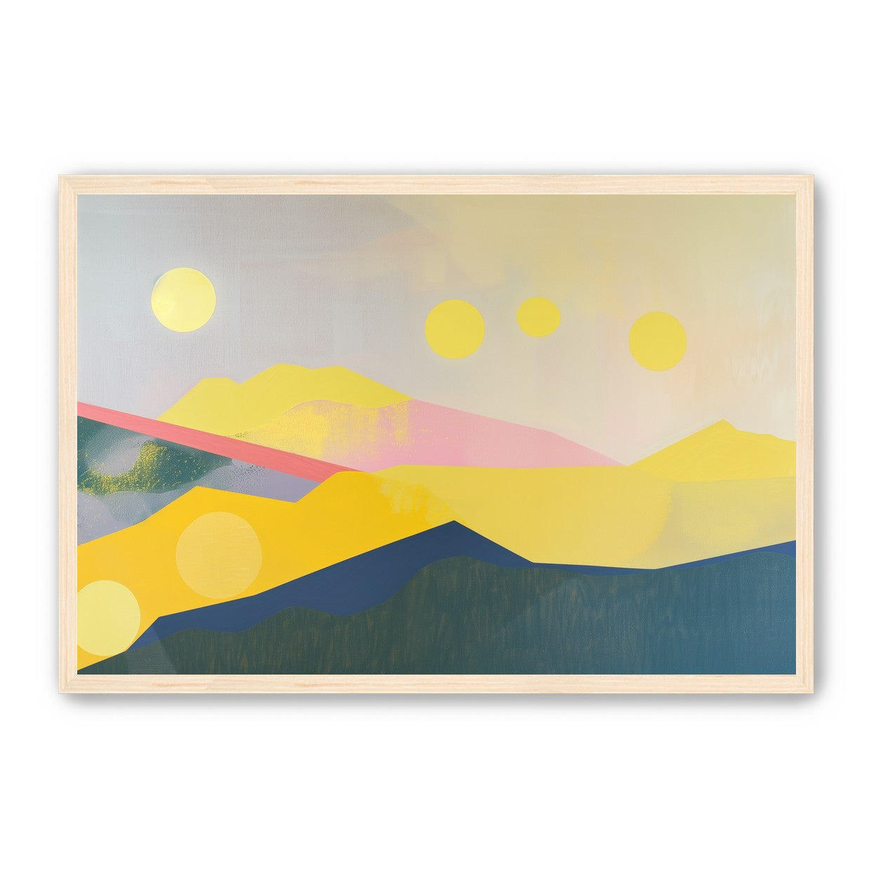 Many suns above the hills