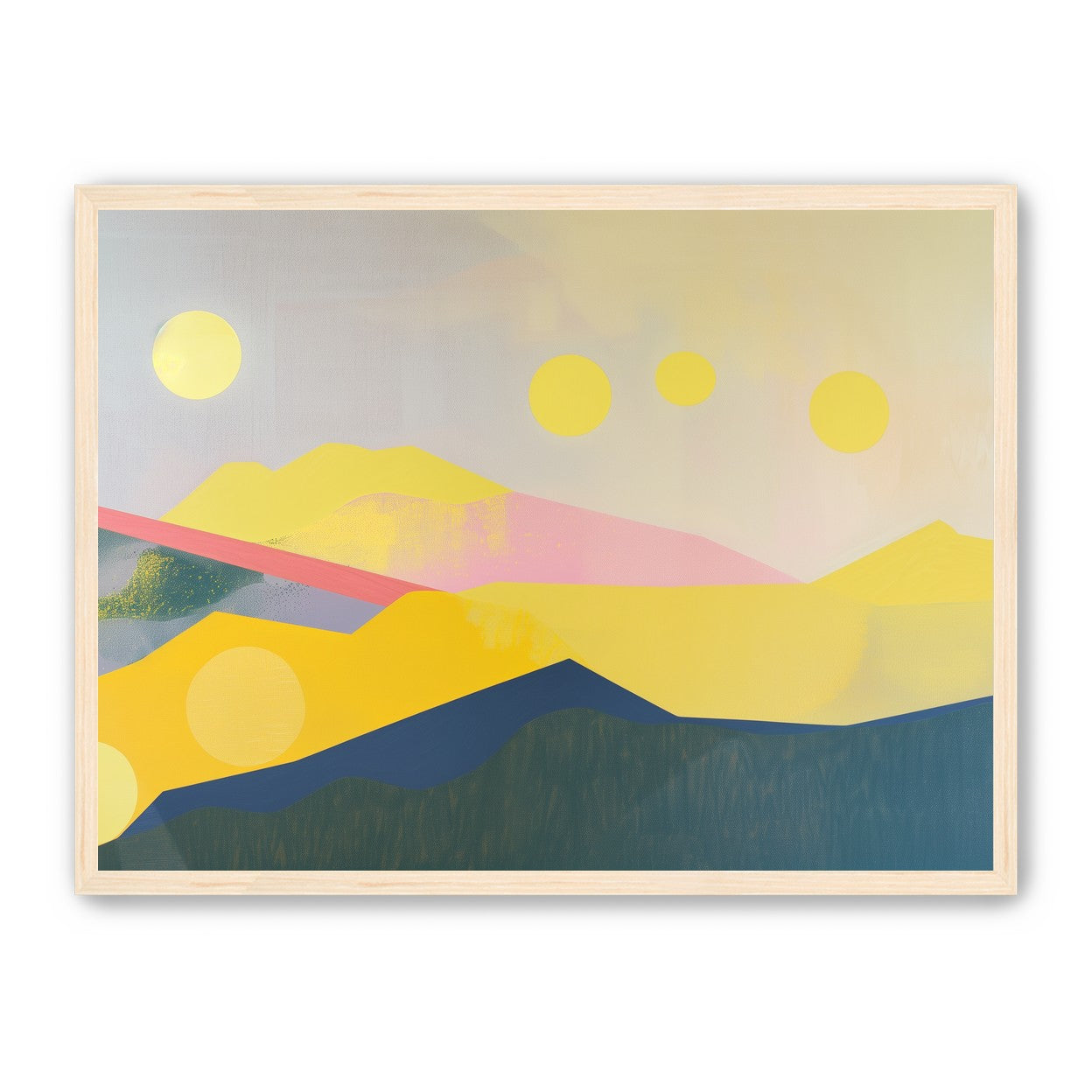 Many suns above the hills