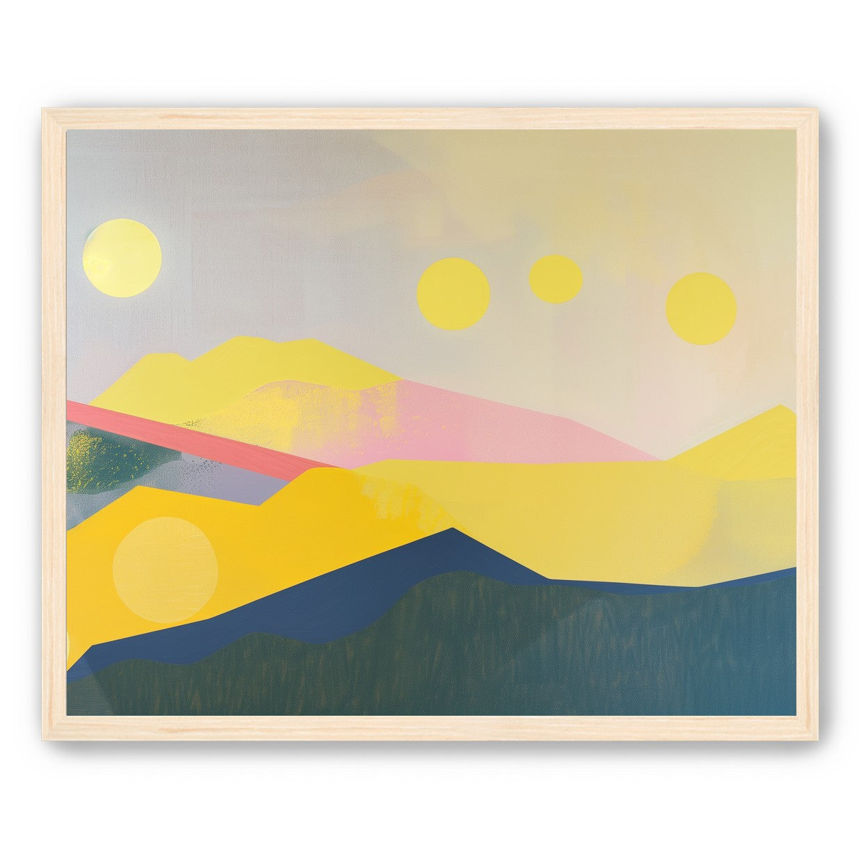 Many suns above the hills