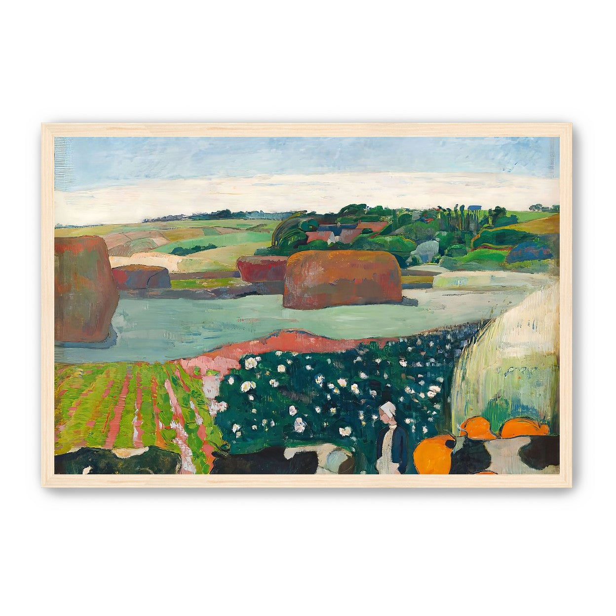 Haystacks in Brittany by Gauguin