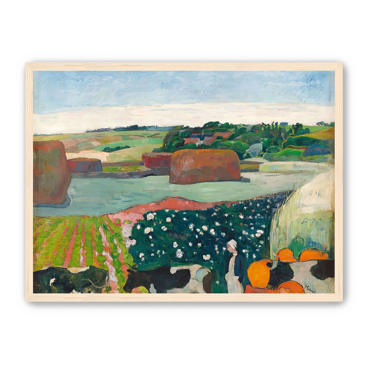 Haystacks in Brittany by Gauguin