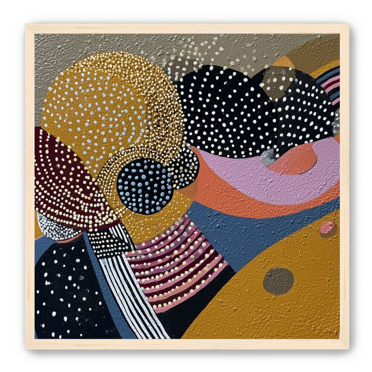 Overlapping Dotted Shapes