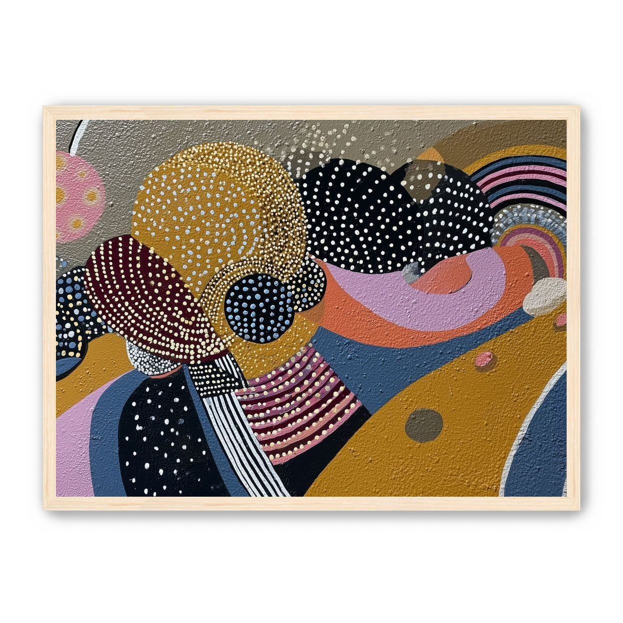 Overlapping Dotted Shapes