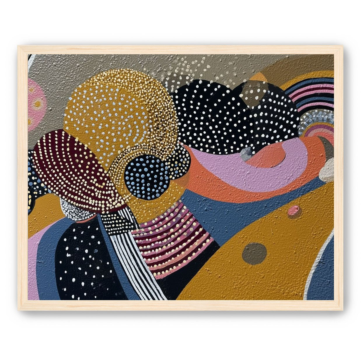 Overlapping Dotted Shapes