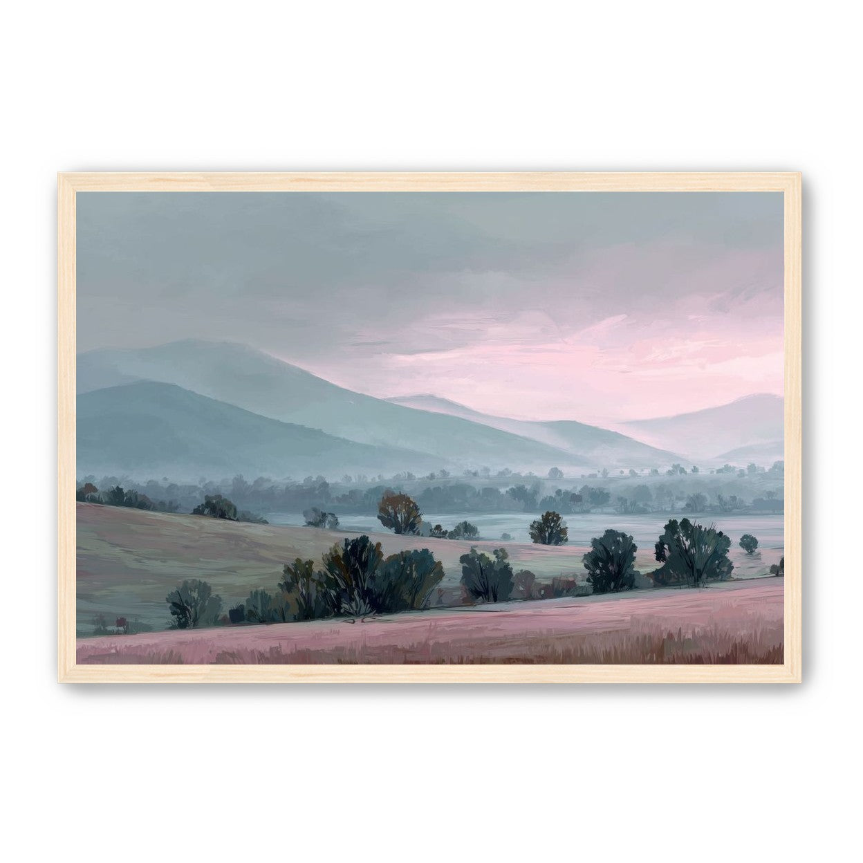 Low Hills Fading into Mist