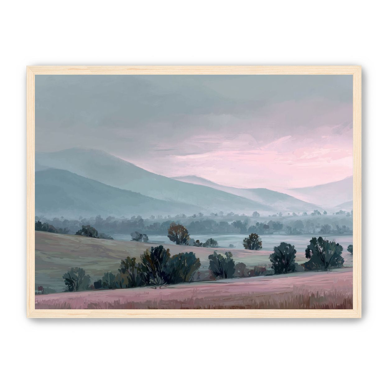 Low Hills Fading into Mist