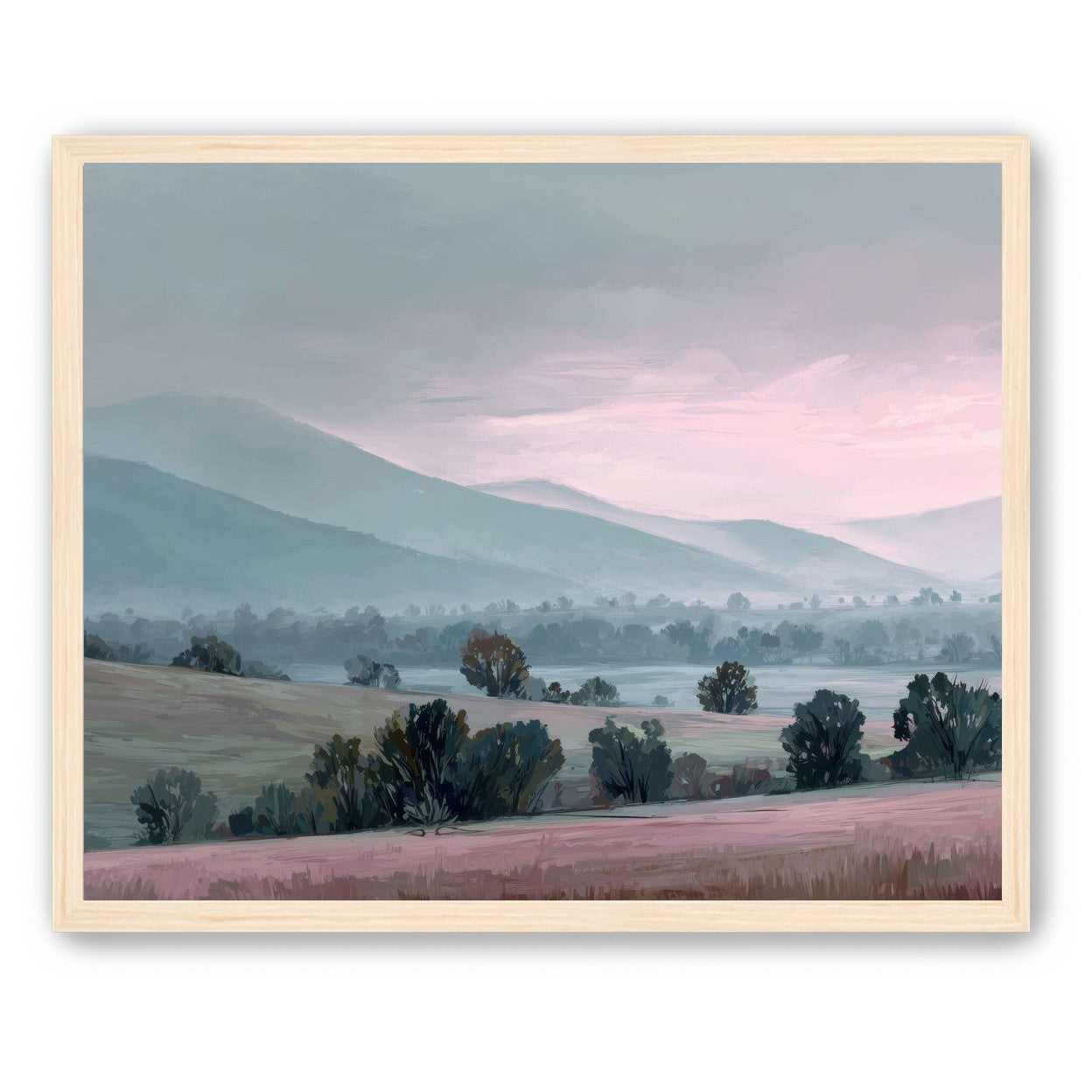 Low Hills Fading into Mist