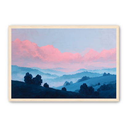 Pink Cloud Band Over Blue Ridges
