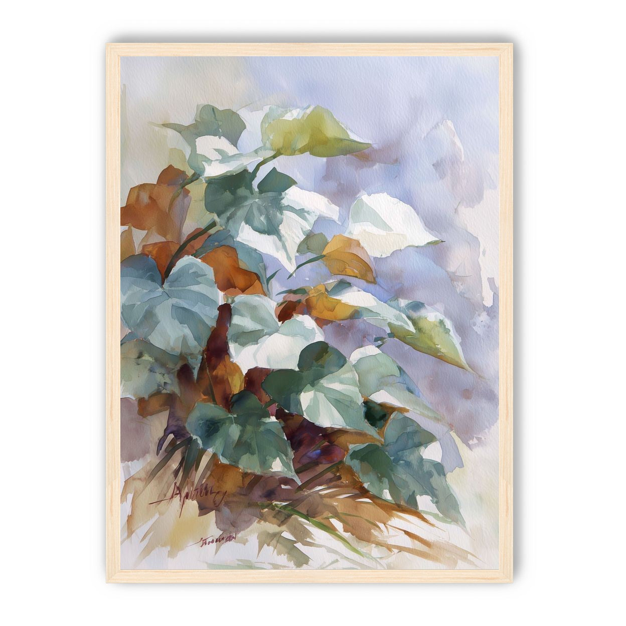 Garden Leaves After Rain