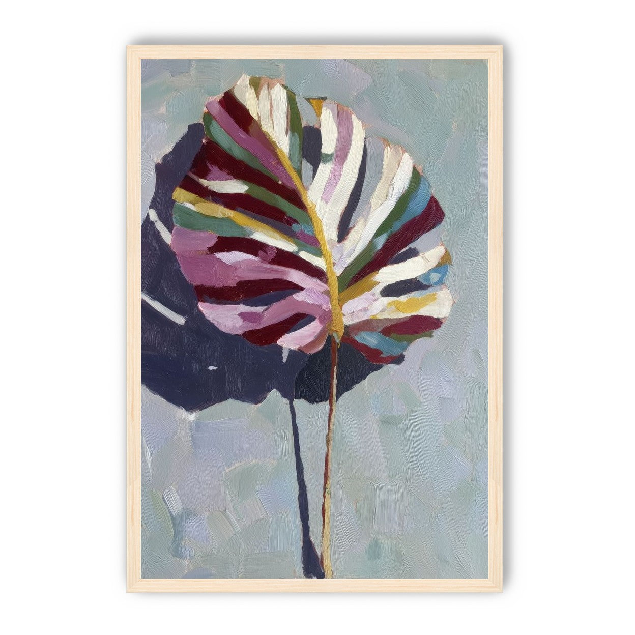 Leaf with Multicolored Veins