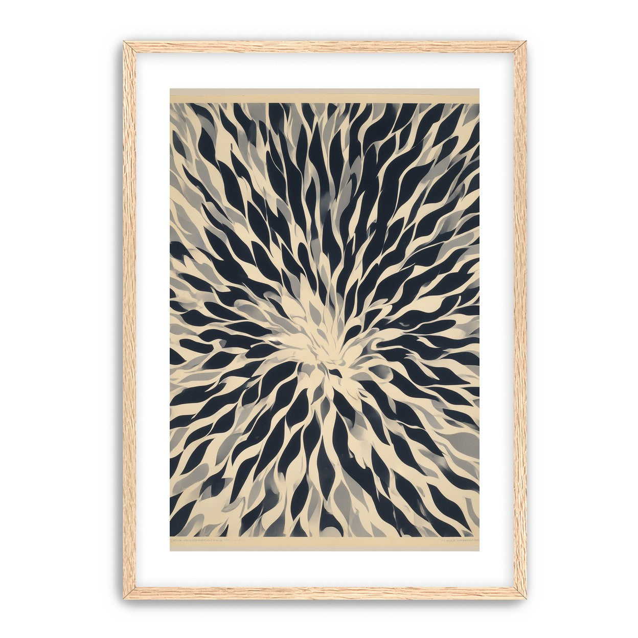 Dark forms around a white center