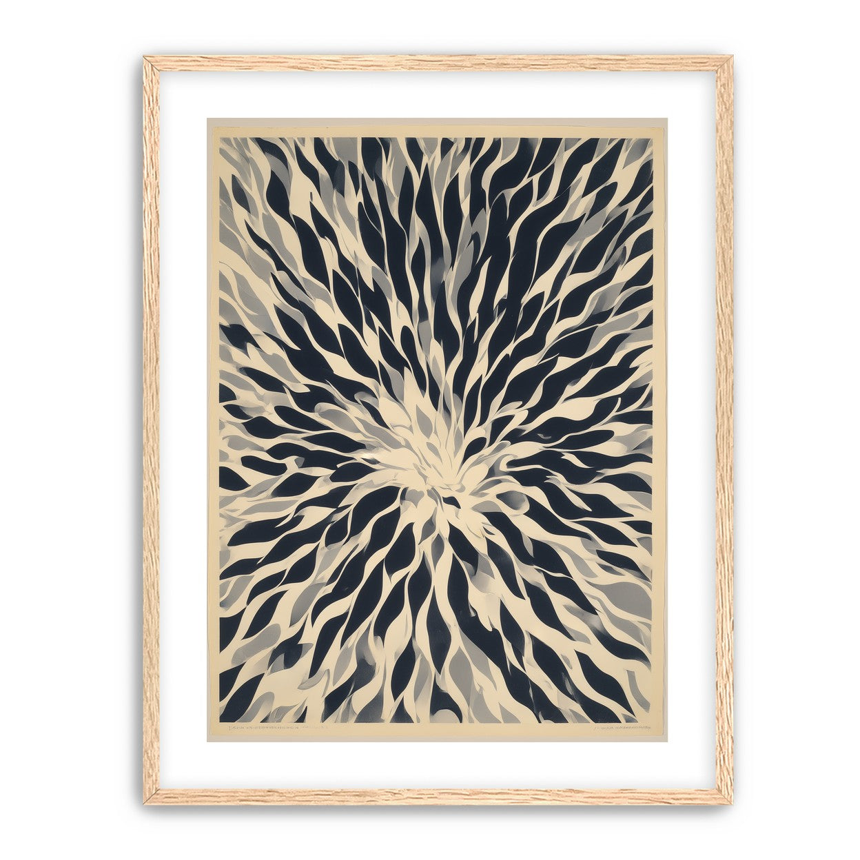 Dark forms around a white center