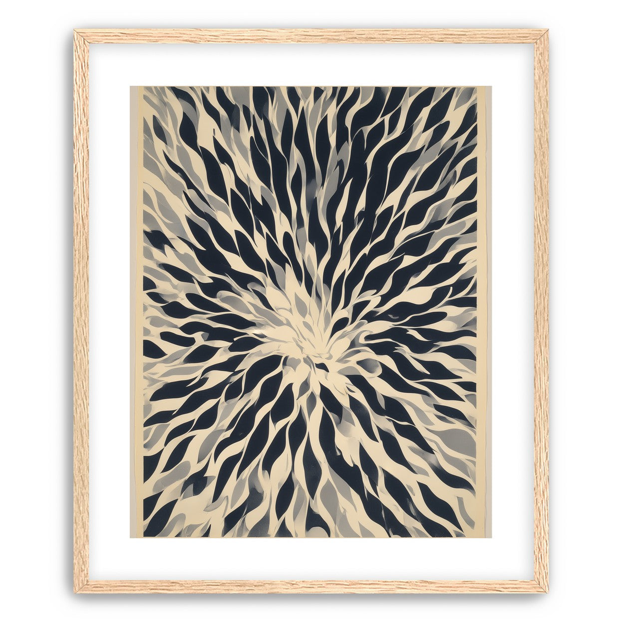 Dark forms around a white center