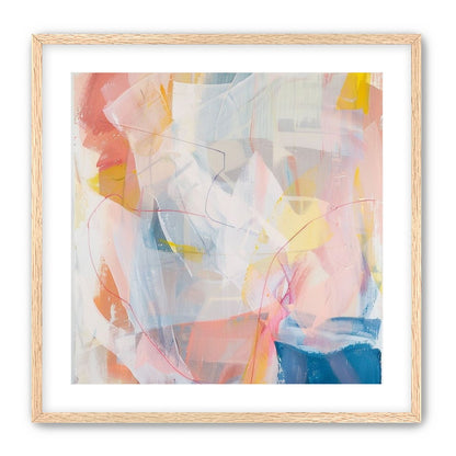 Non-Representational: Pale layers with a red loop