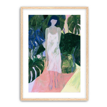 White slip in green shade