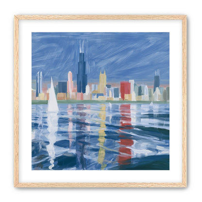 Sailboats before the skyline